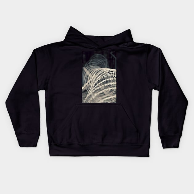 Barb wire Kids Hoodie by ernstc